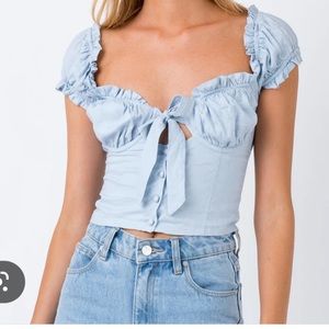 princess polly eloise corset/milk maid crop top size 6